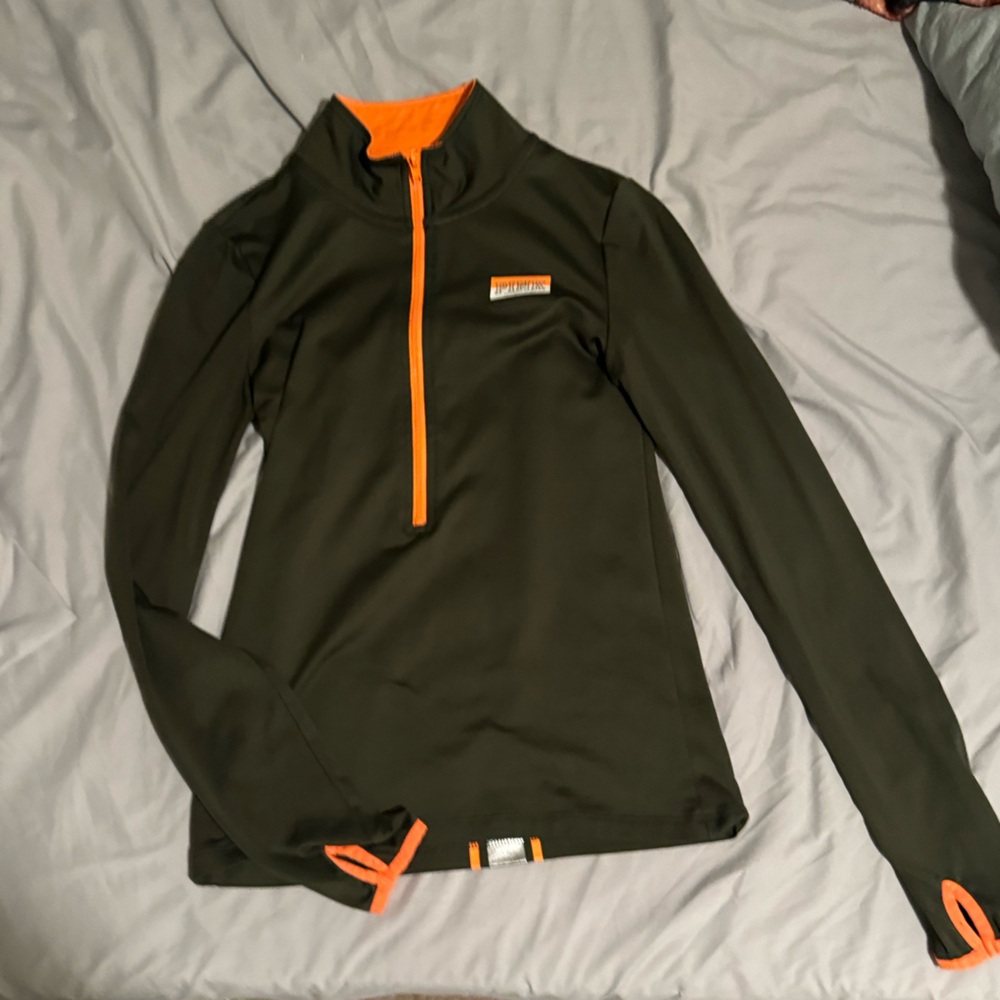 Olive athletic zip up
